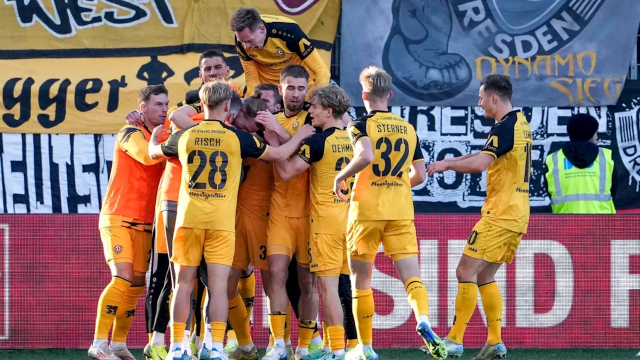 Sieg in Sandhausen: Dresden dreht in Halbzeit zwei auf