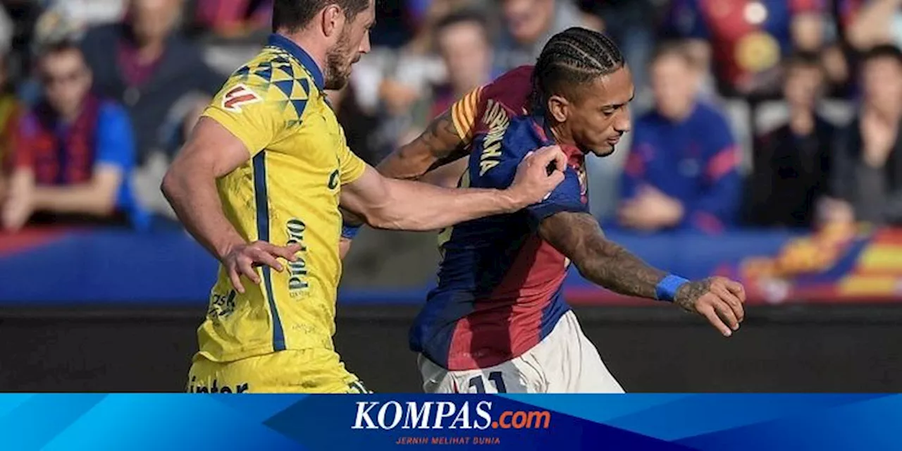 Hasil Barcelona Vs Las Palmas: Gol Raphinha Tak Cukup, Barca Kalah 1-2