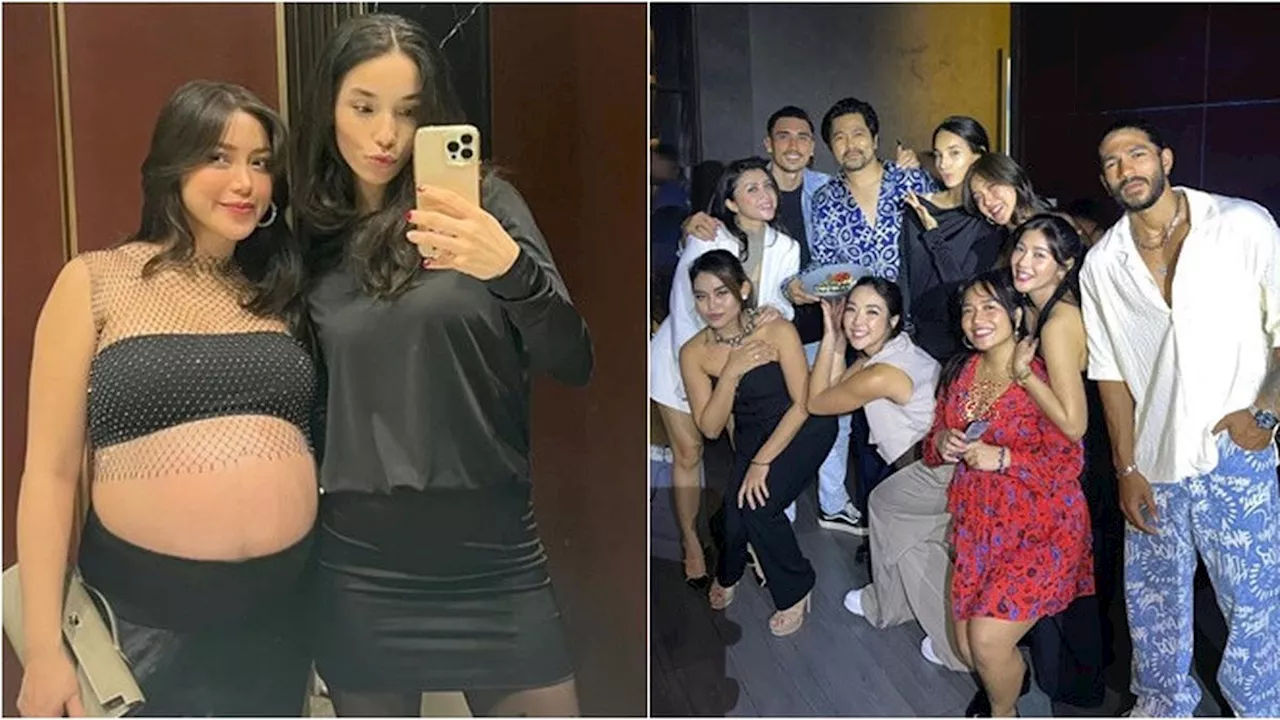 6 Potret Jessica Iskandar Tampil Stunning di Ultah Kakak, Pamer Baby Bump Besar