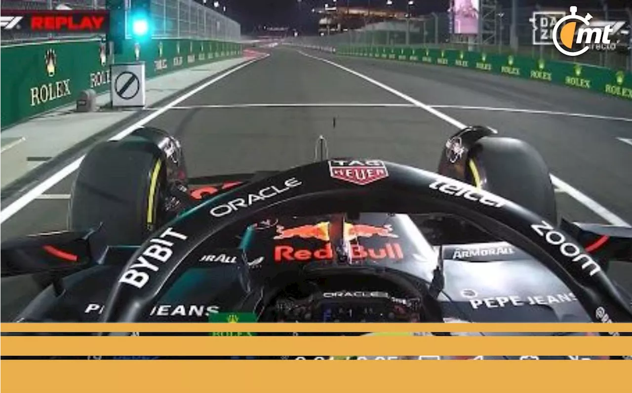 Checo Pérez se queda parado con semáforo en verde durante inicio del sprint en GP de Qatar