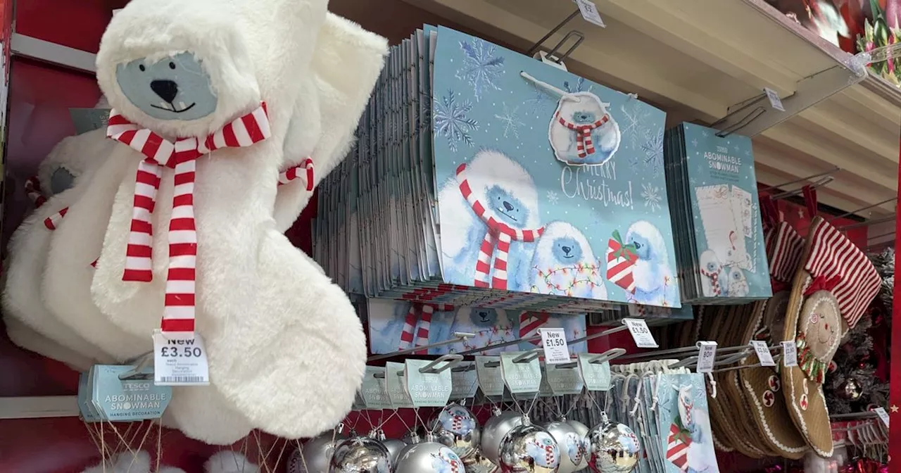 Shoppers 'in love with' Tesco's Christmas character range, with prices from 50p