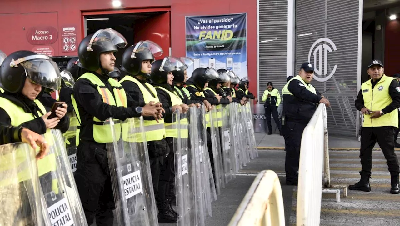 Más de 800 policías desplegados por partido en el estadio Nemesio Diez