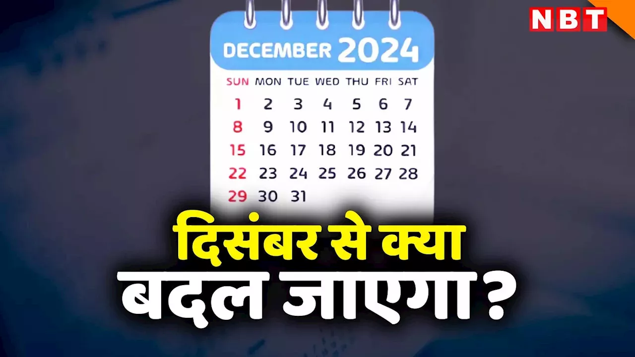 क्रेडिट कार्ड से लेकर एलपीजी सिलेंडर तक... 1 दिसंबर से हो रहे हैं कई बदलाव, चेक करें पूरी डिटेल