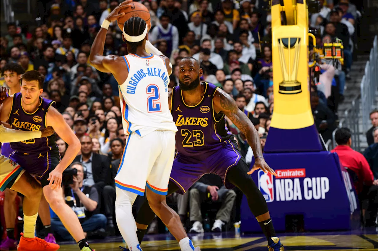 Shai Gilgeous-Alexander scores 36 points as Thunder defeat Lakers 101-93 in NBA Cup game