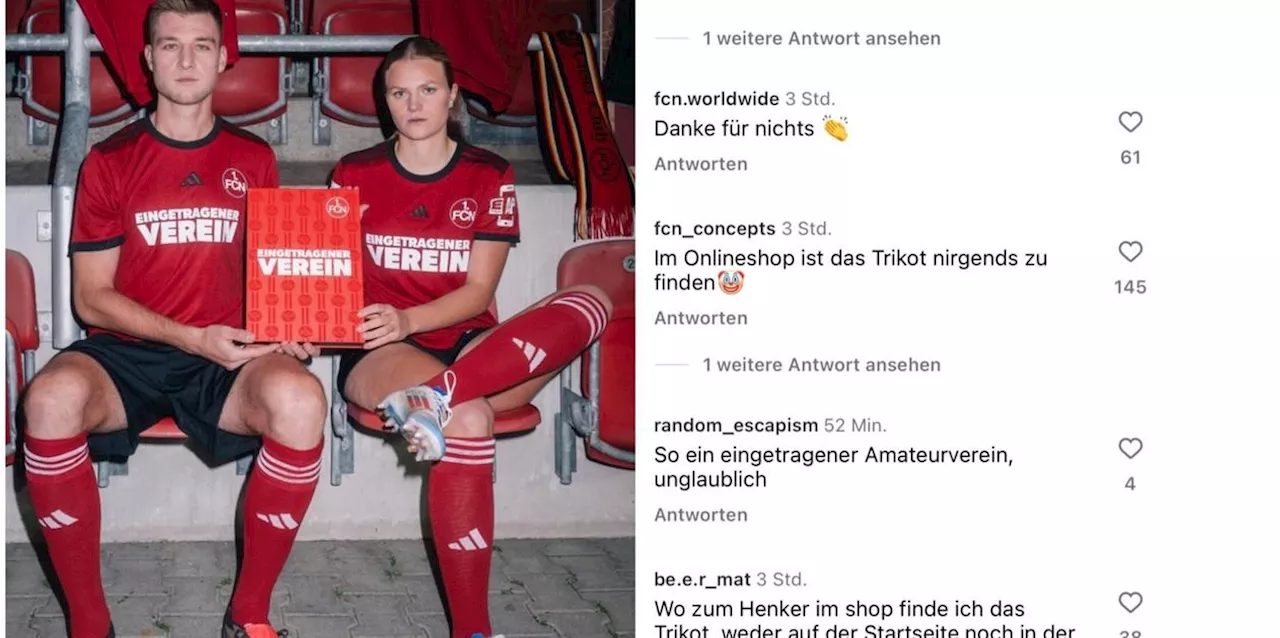 Technischer Ausfall: 1. FC Nürnbergs neues Sondertrikot kann von vielen Fans nicht erworben werden