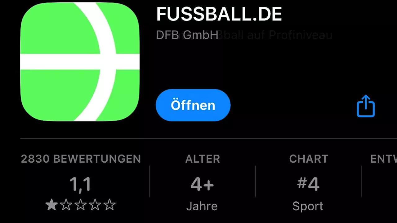 DFB zieht neue fussball.de-App nach überwältigender Kritik zurück - Massive Kritik zeigt Wirkung