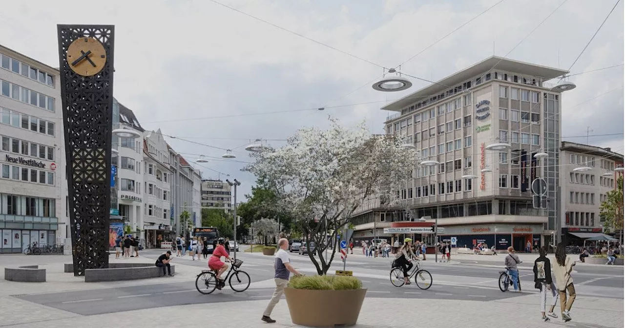 Vier Pflanzenkübel für Bielefelds Jahnplatz? Dieser Plan sorgt für Unmut