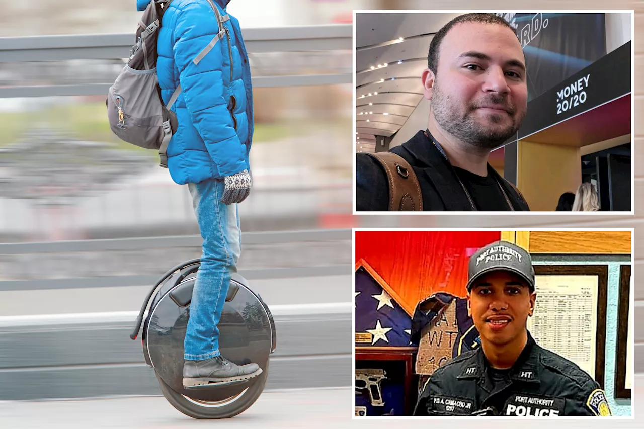 Electric unicyclist sues Port Authority cop who body slammed him outside Holland Tunnel