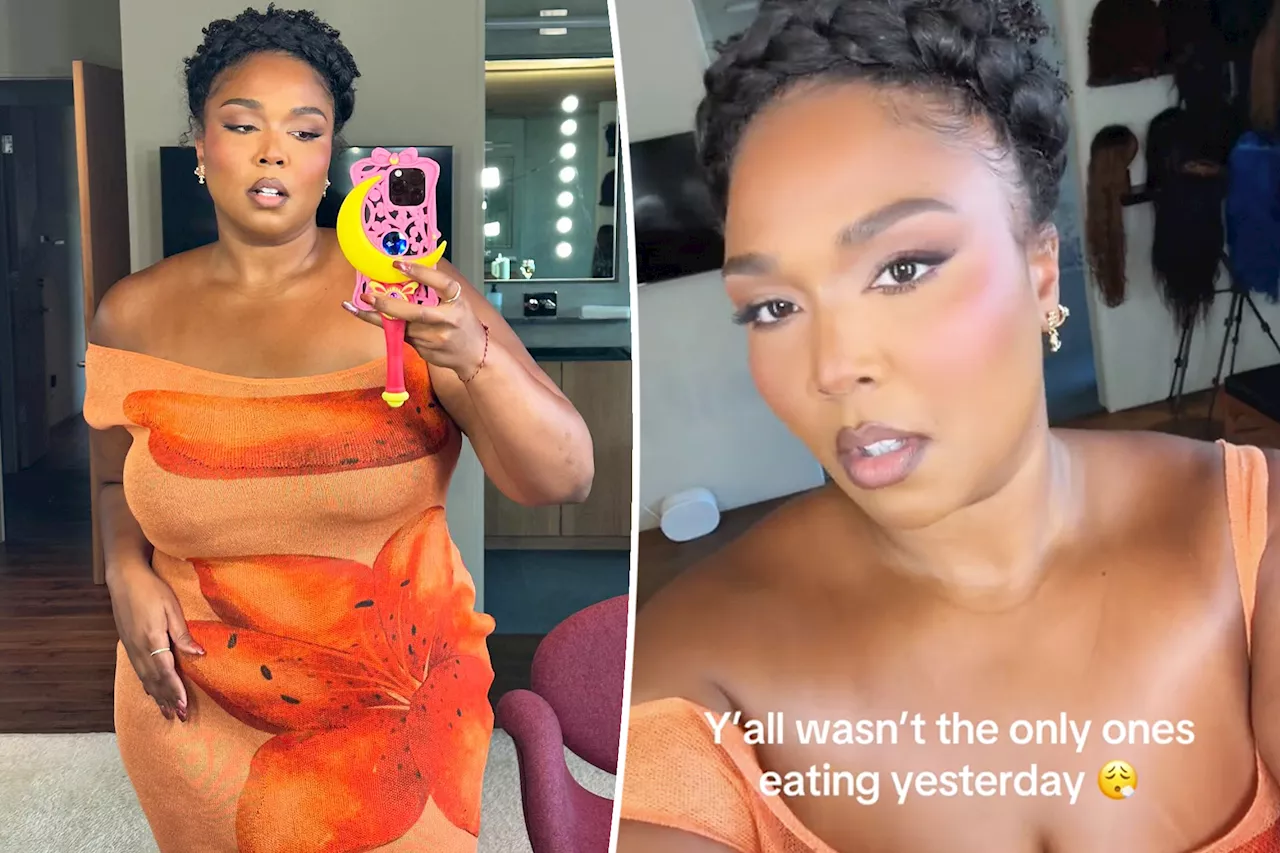 Lizzo shows off dramatic weight loss while hosting Thanksgiving in body-hugging dress: ‘Baby I ate’