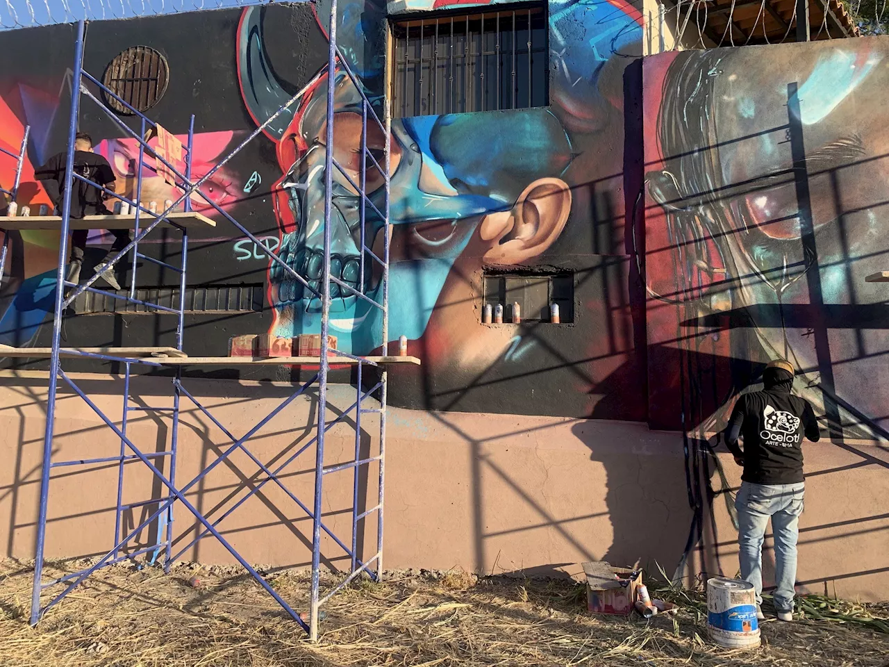 Artistas urbanos transforman muros en la colonia Guadalupe de San Miguel de Allende