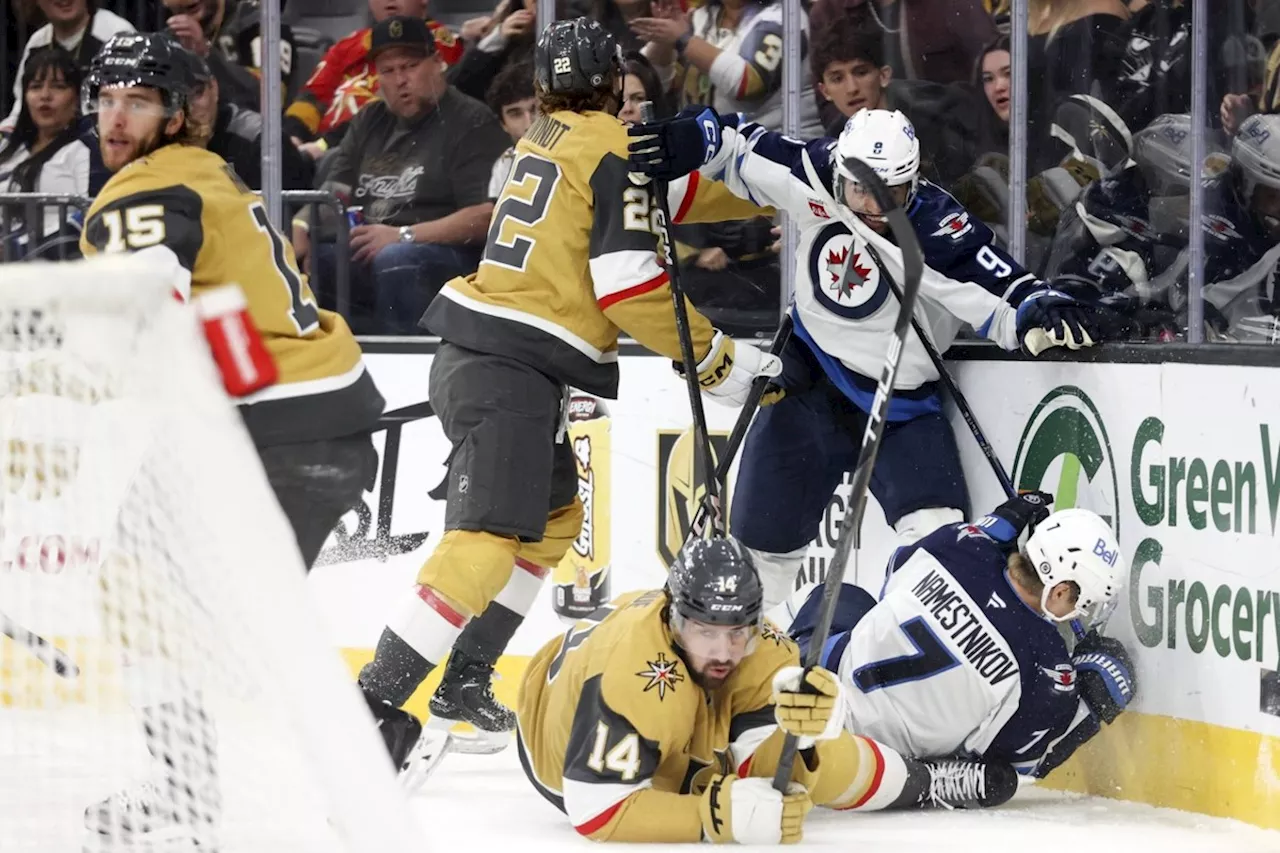 Howden and Barbashev score twice as the Golden Knights beat NHL-leading Jets 4-3