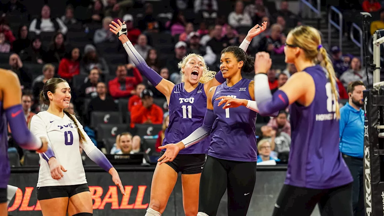 TCU Volleyball Downs Cincinnati in Regular Season Finale