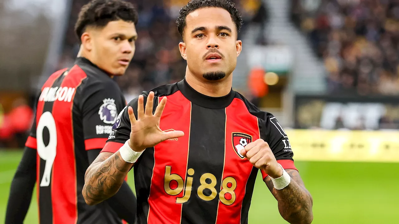 Bournemouth star Justin Kluivert creates Premier League history with stunning 67-year first at Wolves...