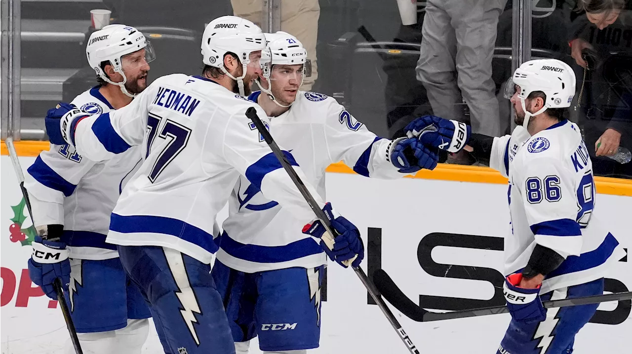 Point’s OT power-play goal gives Lightning victory over Predators