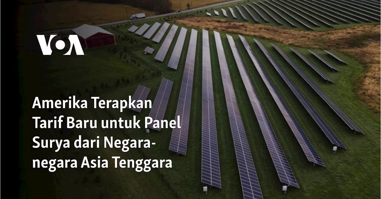 Amerika Terapkan Tarif Baru untuk Panel Surya dari Negara-negara Asia Tenggara