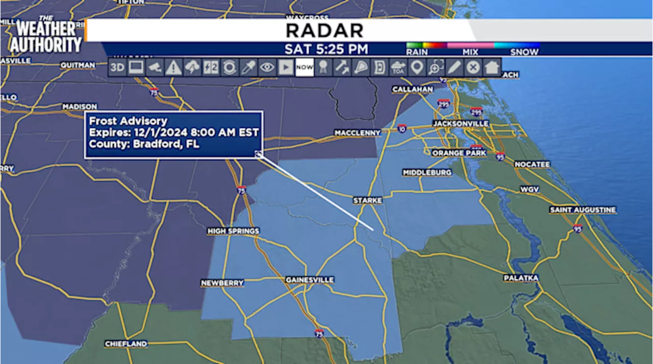 Freeze Warning and Frost Advisory for multiple FL/GA counties through weekend