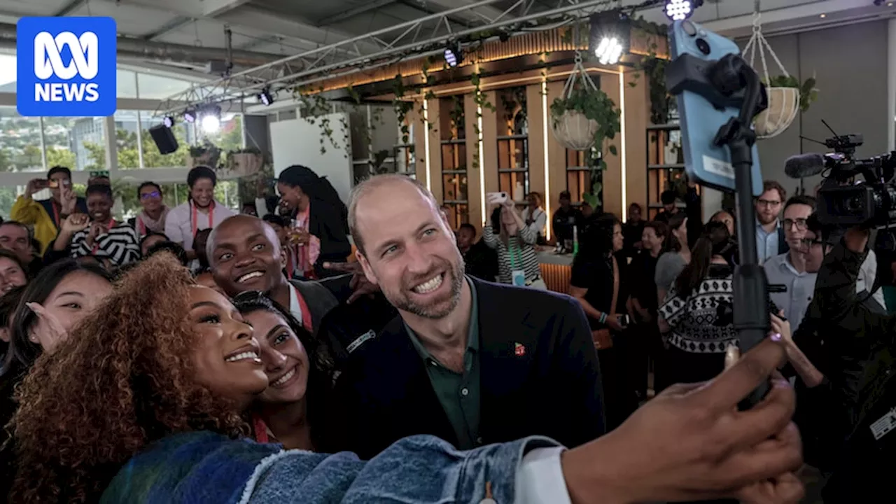 Prince William meets young environmentalists and plays rugby on first day in South Africa