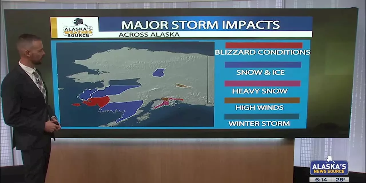 Multiple weather alerts set to go in effect, as high winds, snow and rain build across Alaska