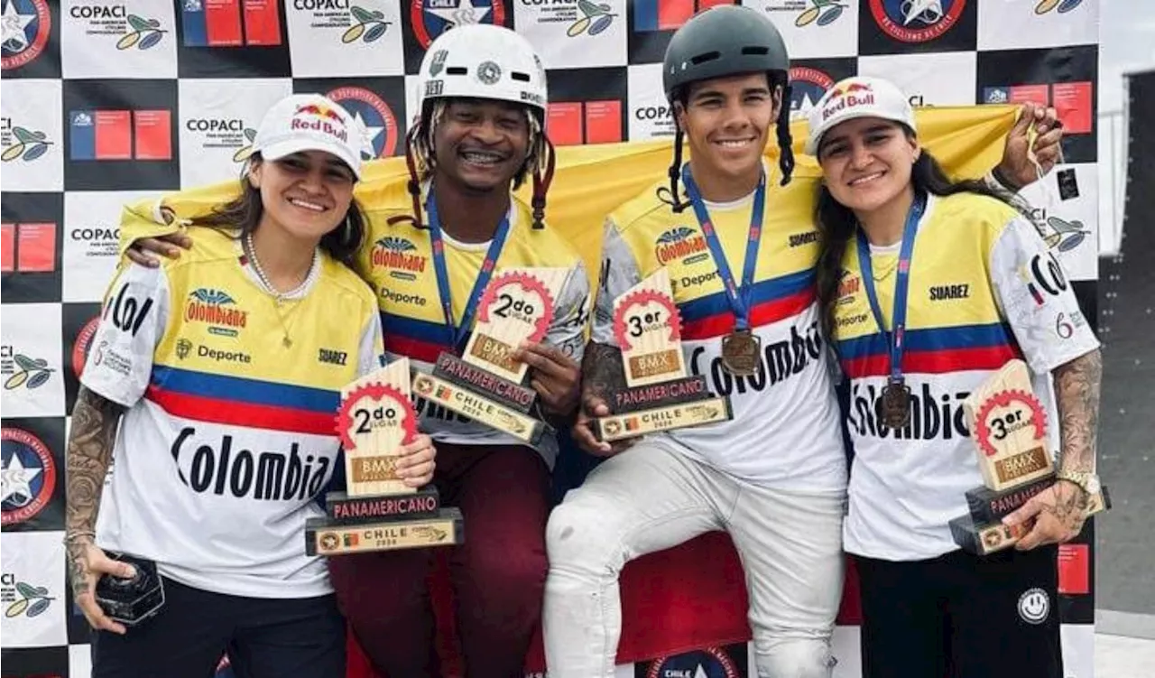 Colombia brilló y alcanzó cuatro medallas en el Panamericano de BMX