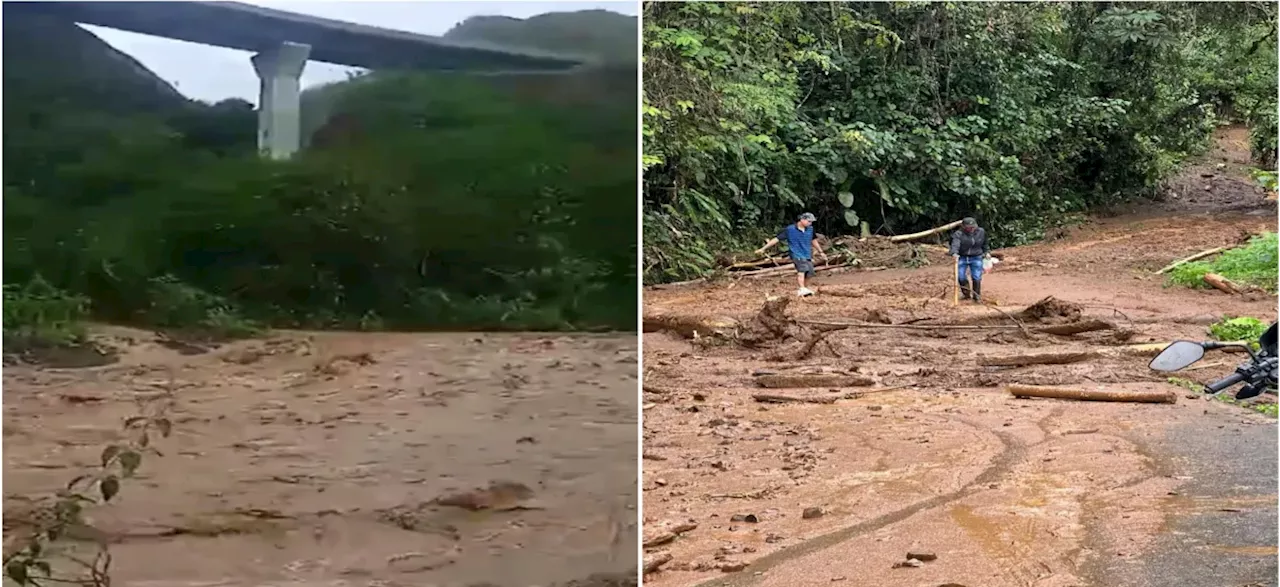 Alerta por crecimientos de ríos en la vía Buenaventura, Valle, tras intensas lluvias