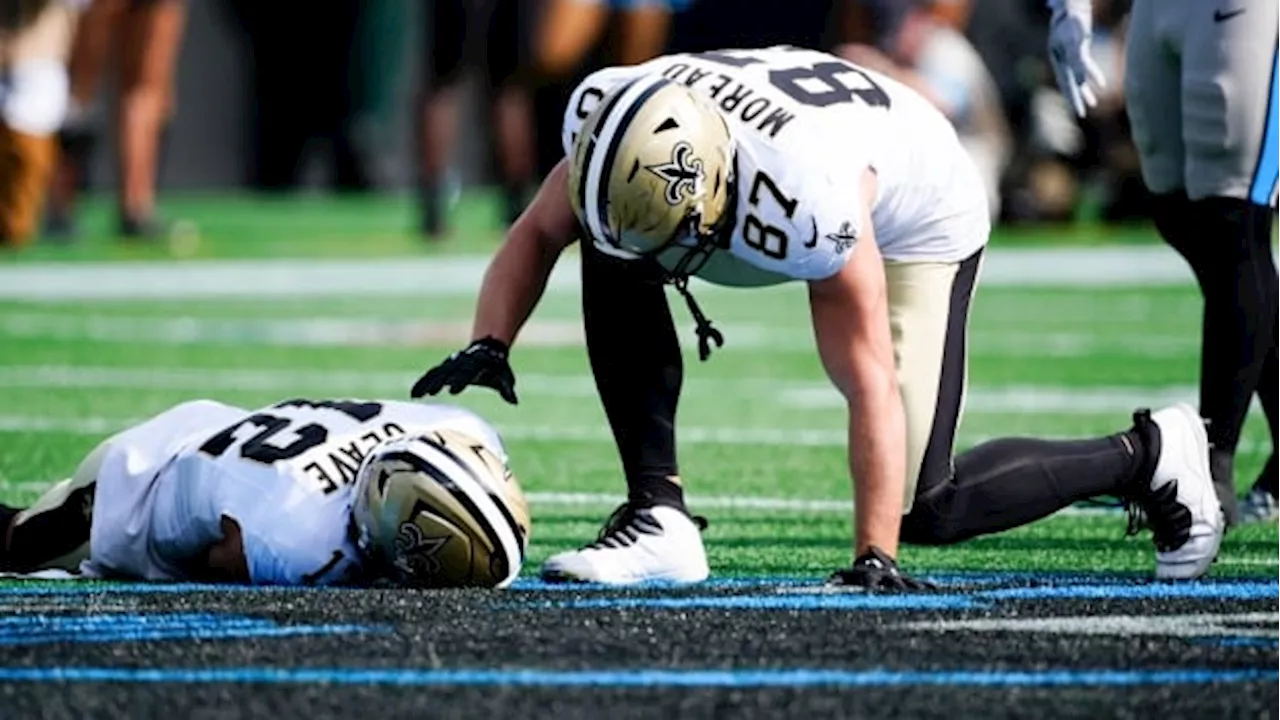 Saints' Chris Olave carted off the field after suffering 2nd concussion of the season