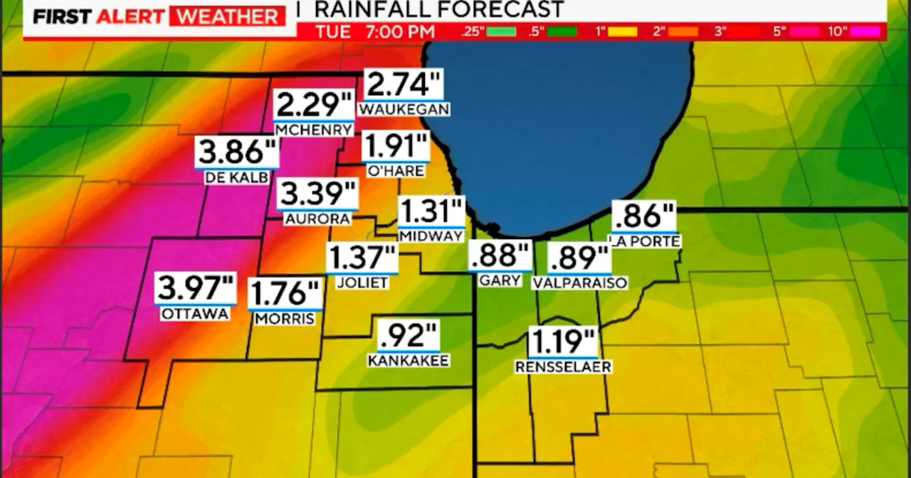 Rain continues to impact Chicago on Monday and Tuesday