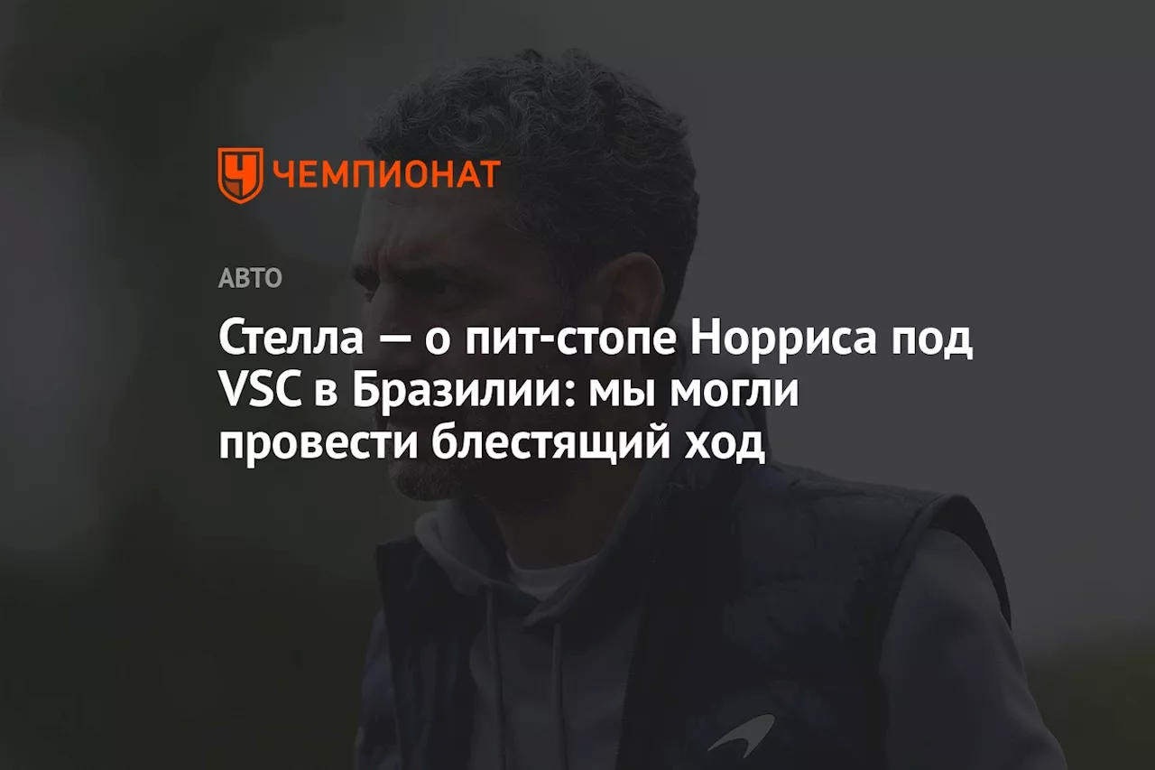 Стелла — о пит-стопе Норриса под VSC в Бразилии: мы могли провести блестящий ход