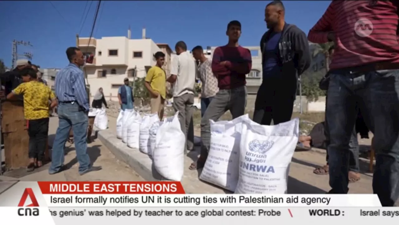 Israel notifies UN it is cutting ties with Palestinian aid agency