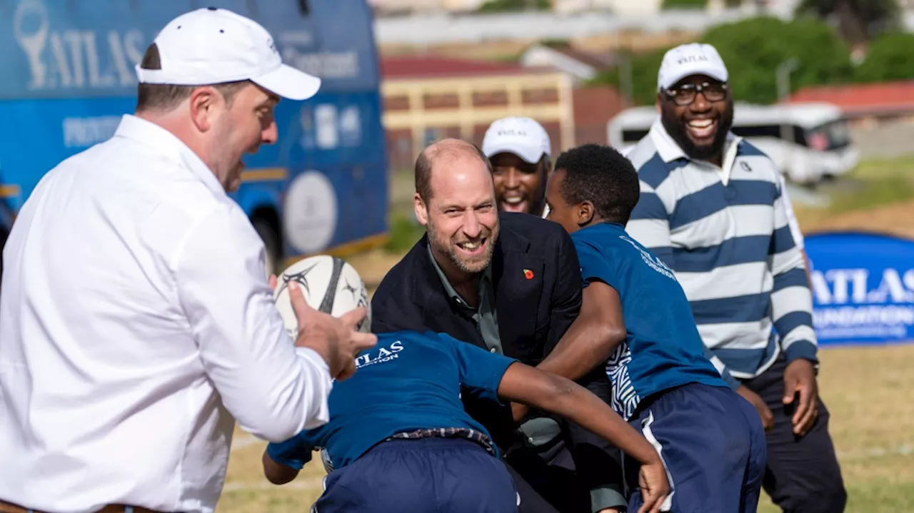 Prince William meets young environmentalists and plays rugby on first day of South Africa visit