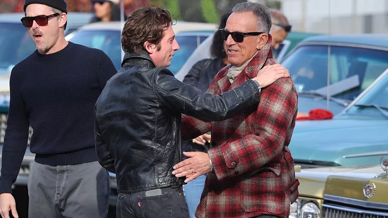 Bruce Springsteen hugs Jeremy Allen White on set of Deliver Me From Nowhere biopic