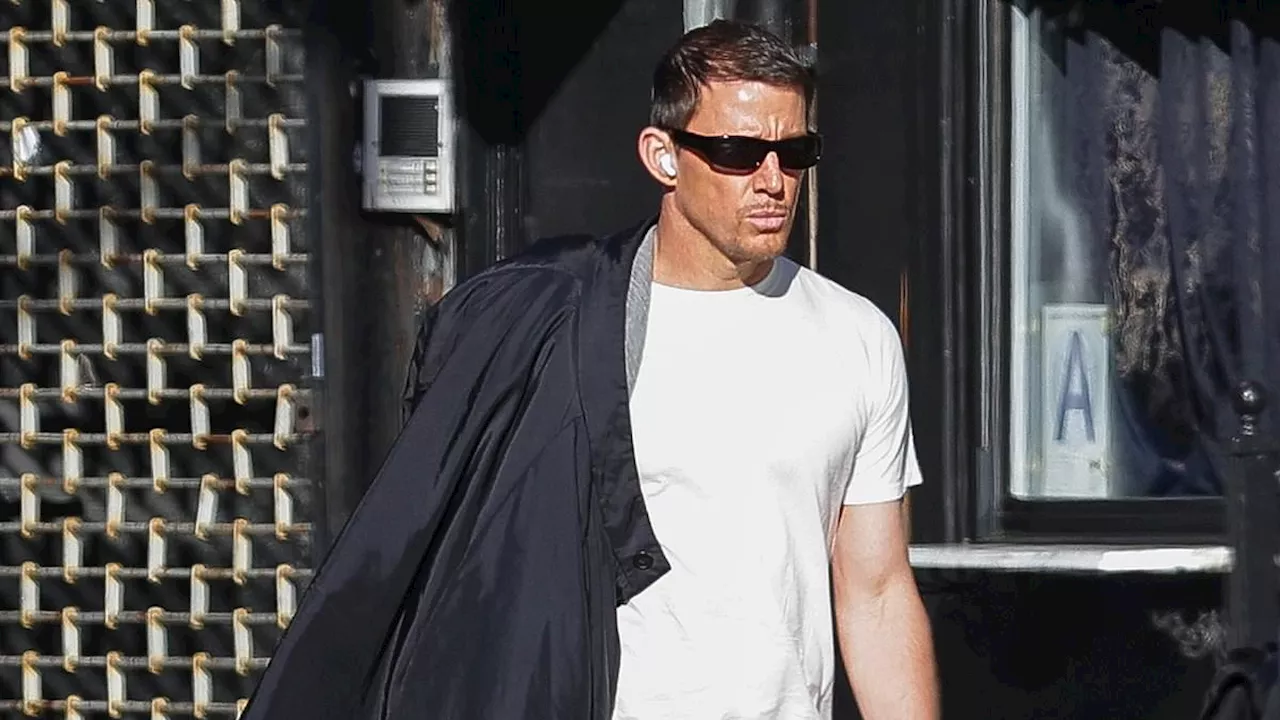 Channing Tatum looks downcast as he smokes a cigarette following shock split from ex-fiancée Zoe...