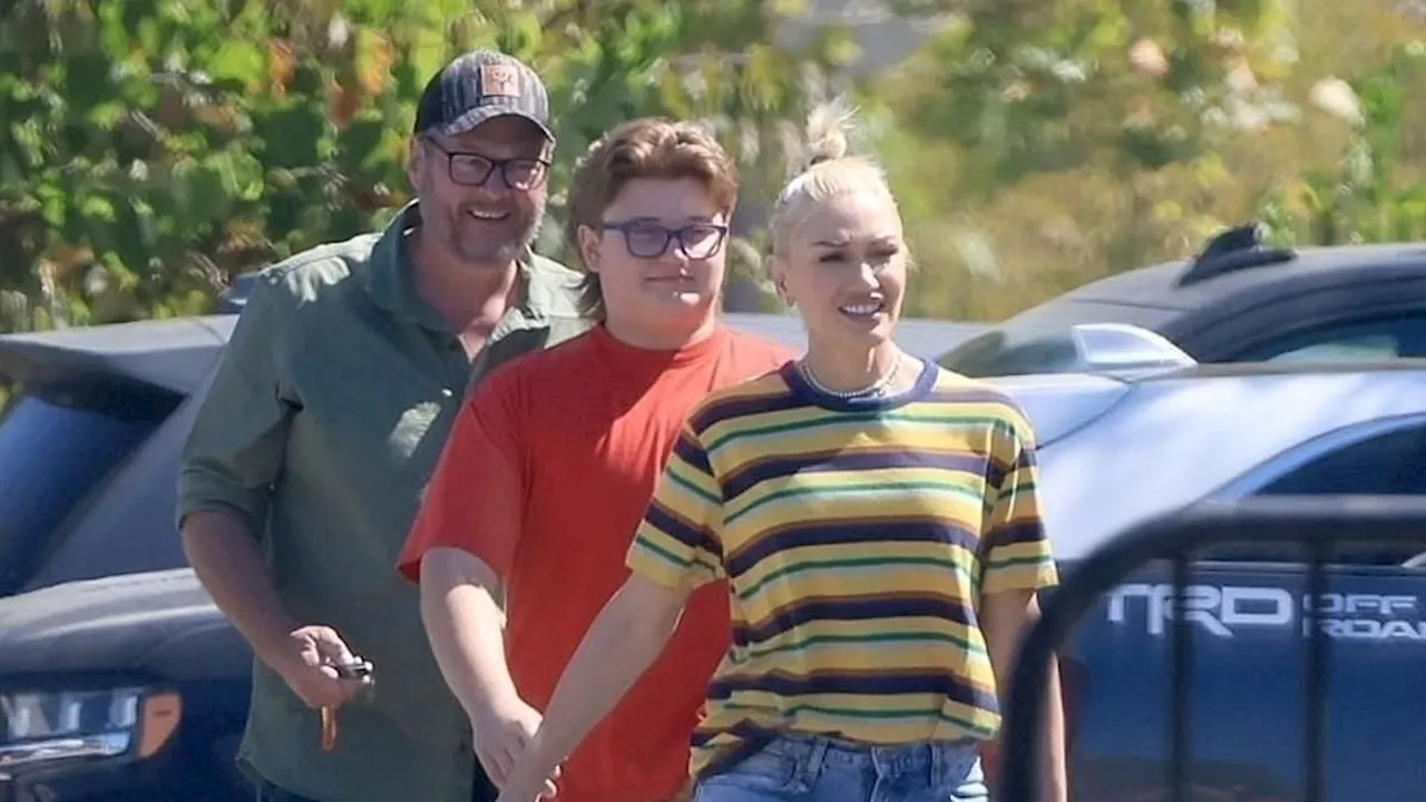 Gwen Stefani and Blake Shelton cheer on son Apollo at LA football game with son Zuma