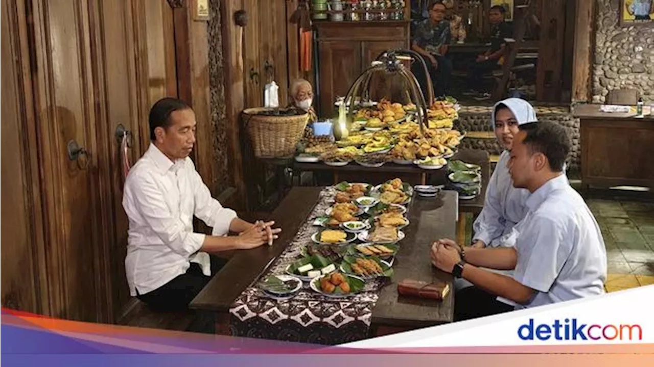 Jokowi Wedangan Bareng Respati-Astrid di Solo, Pesan Jahe Kencur