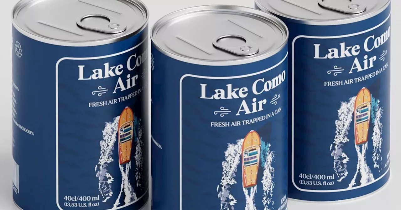 Cans of ‘fresh air’ from Lake Como on sale to tourists in Italy