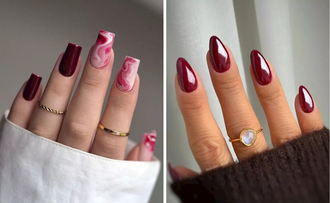 Diseños de uñas burgundy para deslumbrar en noviembre