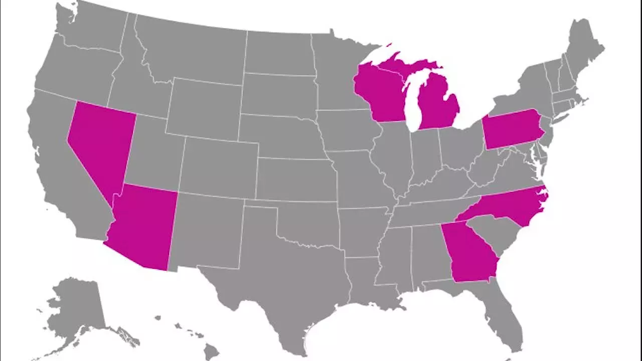 What are the 7 swing states in the 2024 presidential election? News