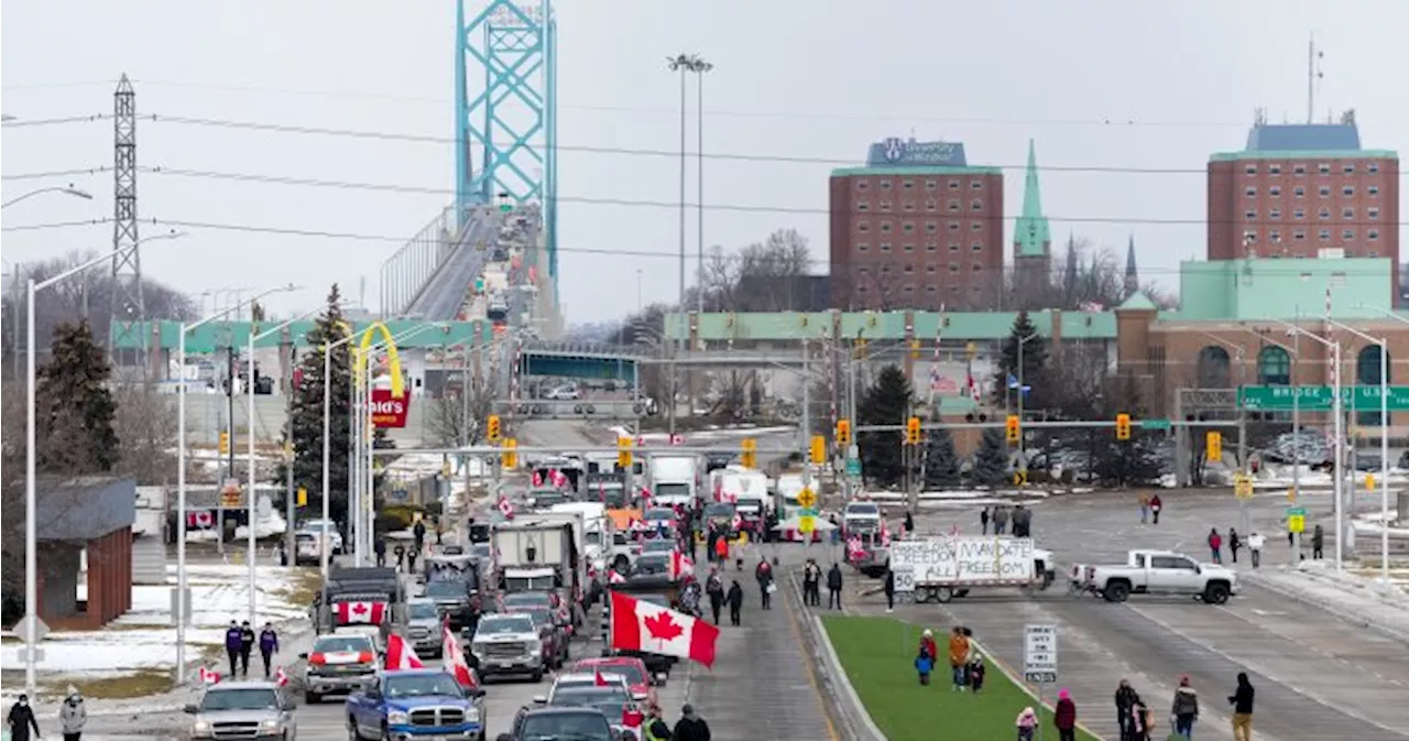 Windsor sues Ottawa over costs of 2022 Ambassador Bridge blockade