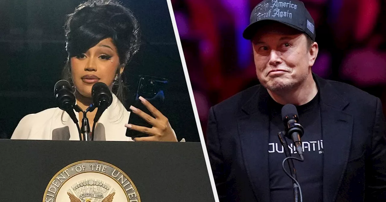 Cardi B Effortlessly Shuts Down Elon Musk After He Slams Her Speech At Kamala Harris Rally