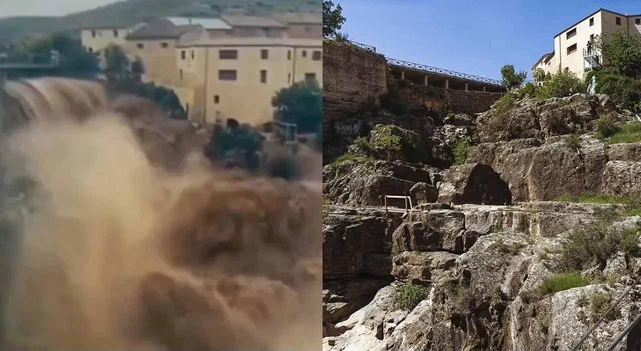 Una diga costruita dagli antichi romani salva dall'alluvione un paesino dell'Aragona