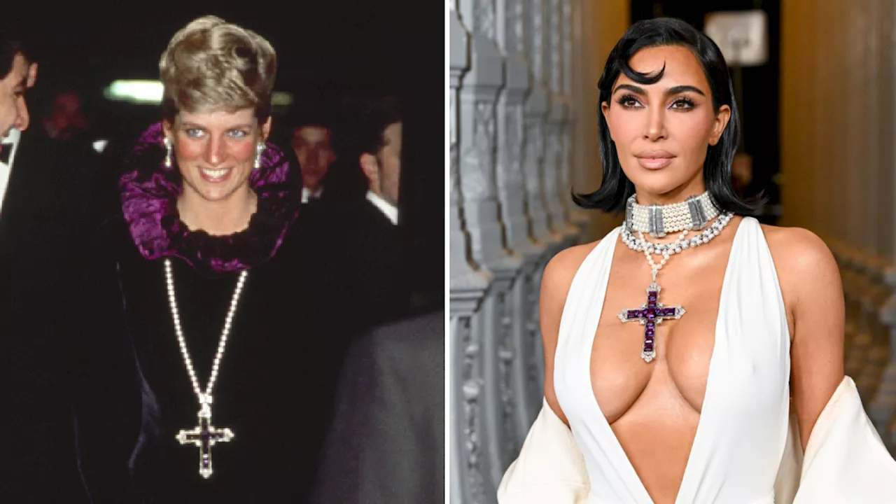 Kim Kardashian, polemiche per la croce di Lady Diana indossata su una scollatura vertiginosa