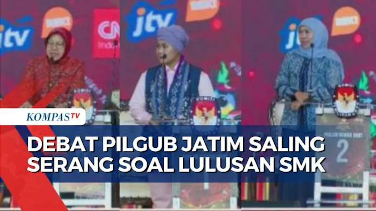 Debat Panas Luluk, Khofifah dan Tri Rismaharini Bahas Isu Soal Lulusan SMK