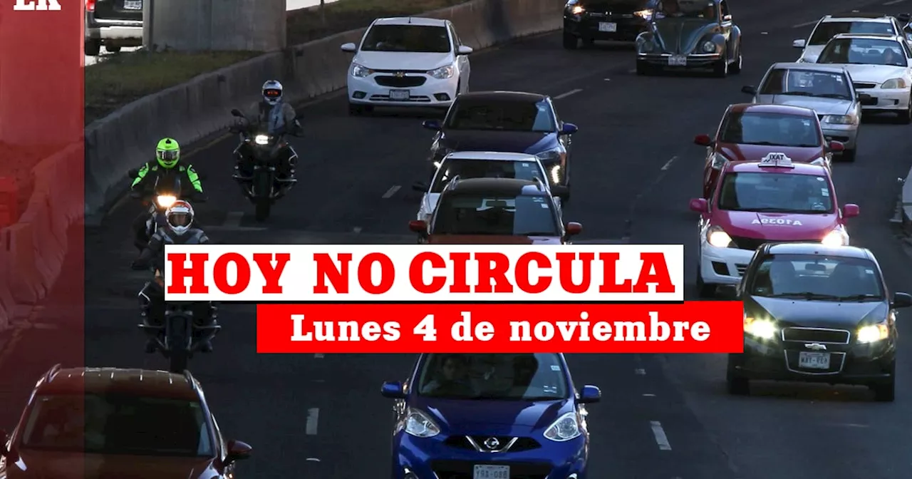 Hoy No Circula: ¿Qué autos descansan HOY lunes 4 de noviembre en CDMX?