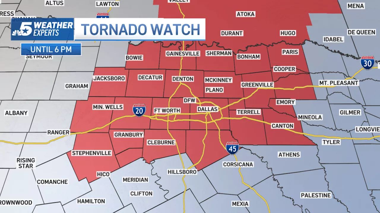 LIVE RADAR: Tornado Watch is in effect for DFW; Severe weather threat into tonight