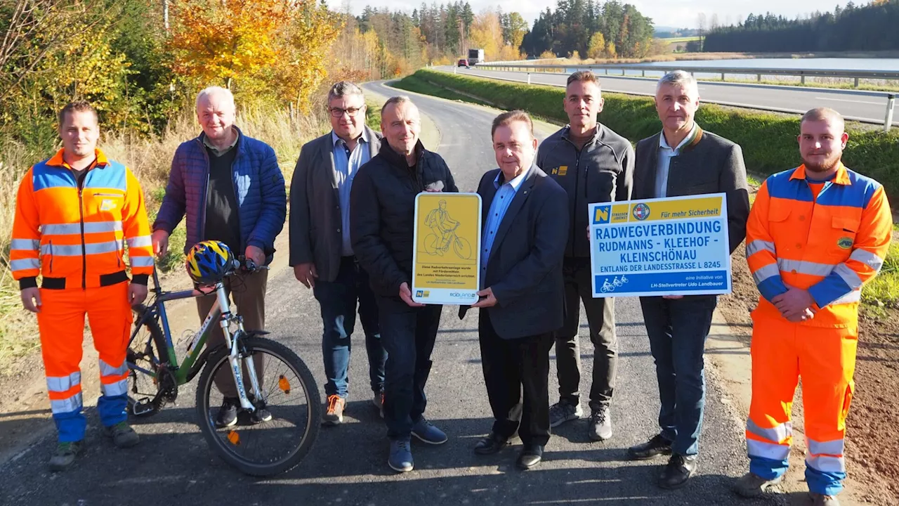 Sicherer unterwegs auf neuem Radweg zwischen Kleehof und Rudmanns