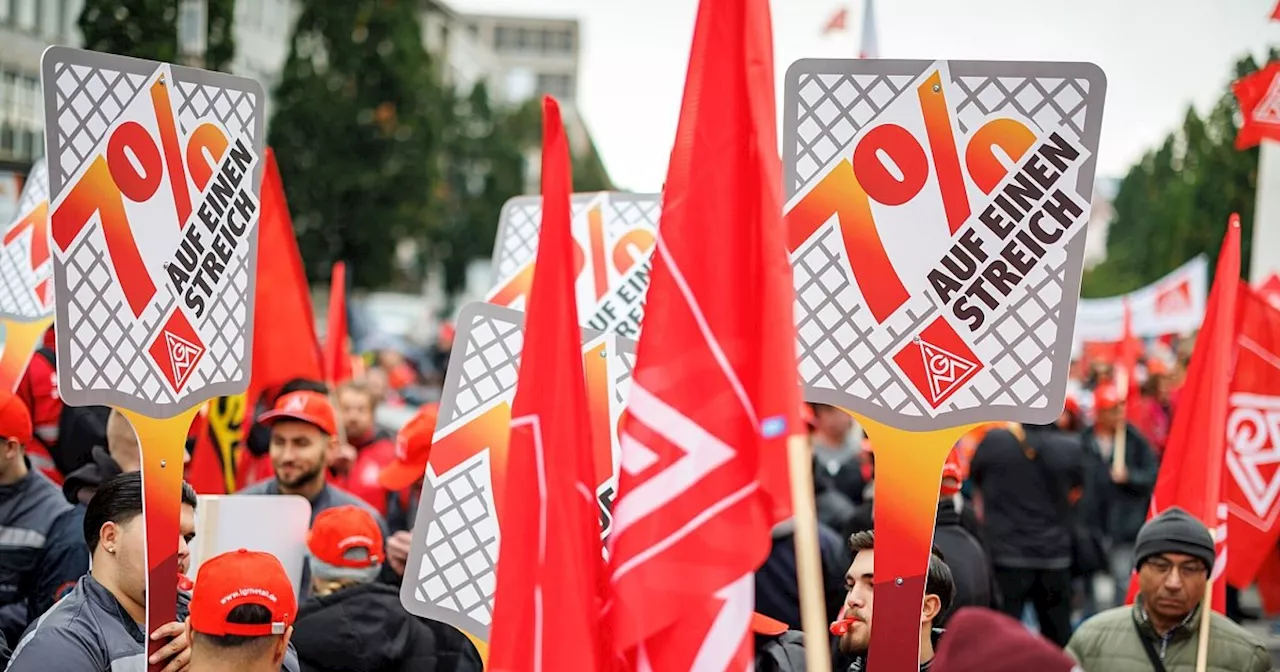 Metall- und Elektroindustrie in NRW streikt am Dienstag weiter