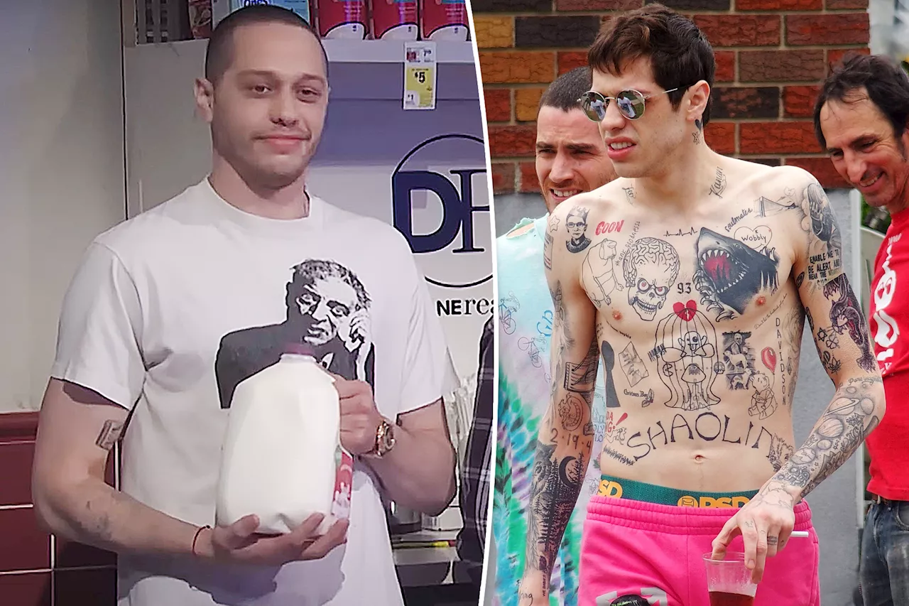 Pete Davidson gives rare look at tattoo-free arms on 'Saturday Night Live' after ink removal