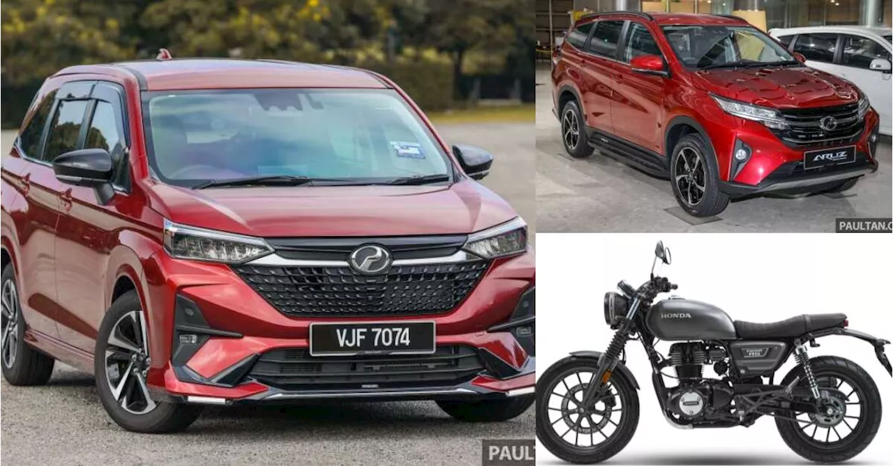 – 2024 Perodua Alza, 2,518 units and Aruz, 1,139 units; Honda CB350RS motorcycle, 65 units