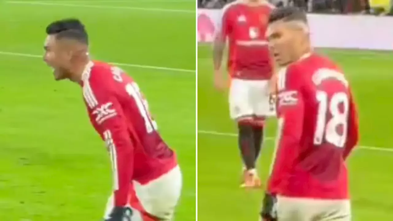 Casemiro totally lost his head with Man Utd teammate during unseen footage from Chelsea game