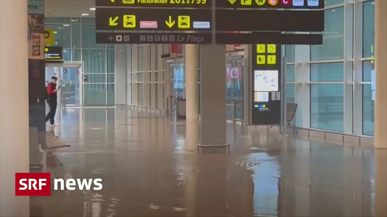 Fluten in Spanien: Unwetter beeinträchtigt auch Verkehr in Barcelona