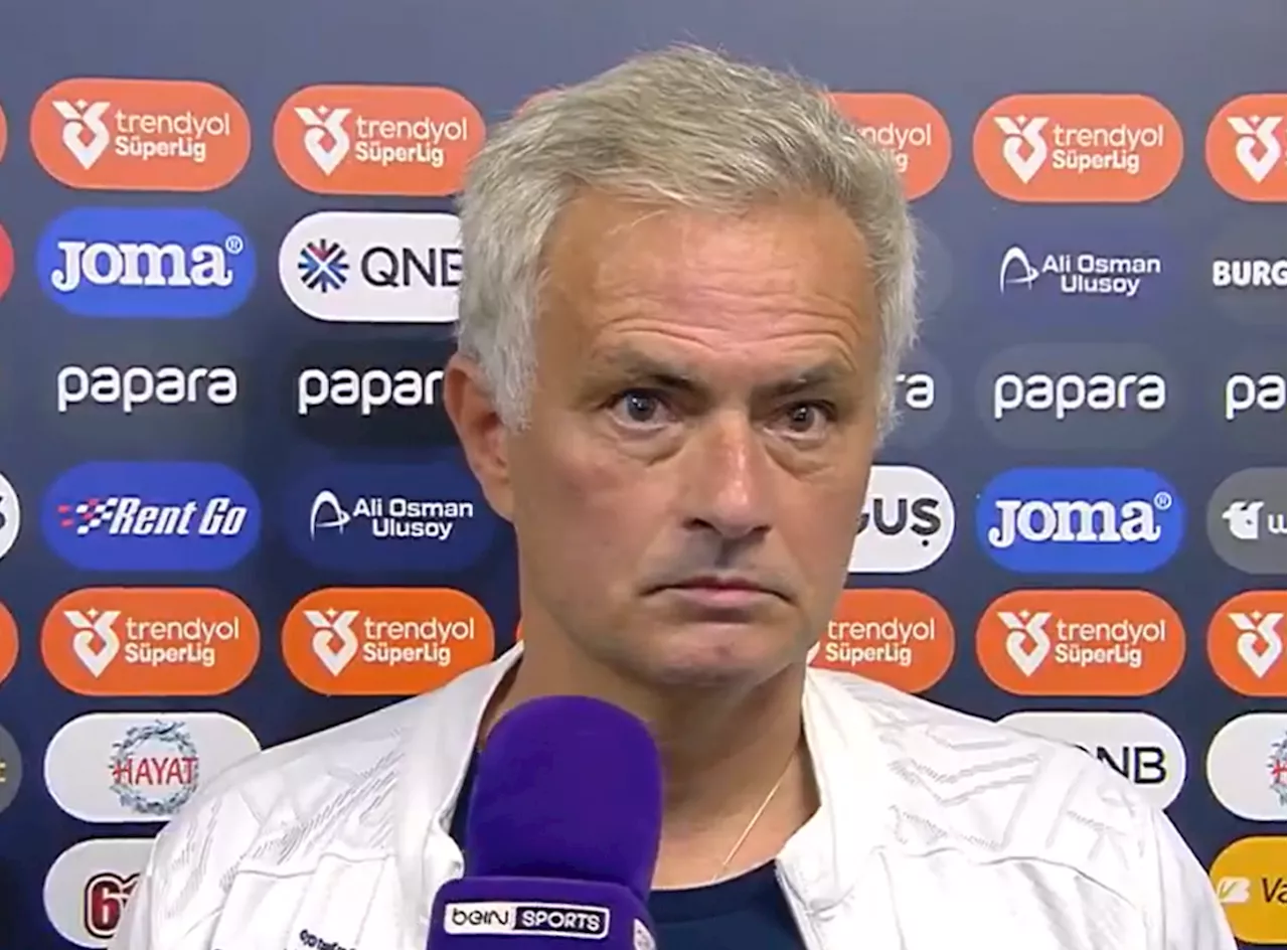 – Jose Mourinho goes on stunning eight minute rant against VAR official despite Fenerbahce win...